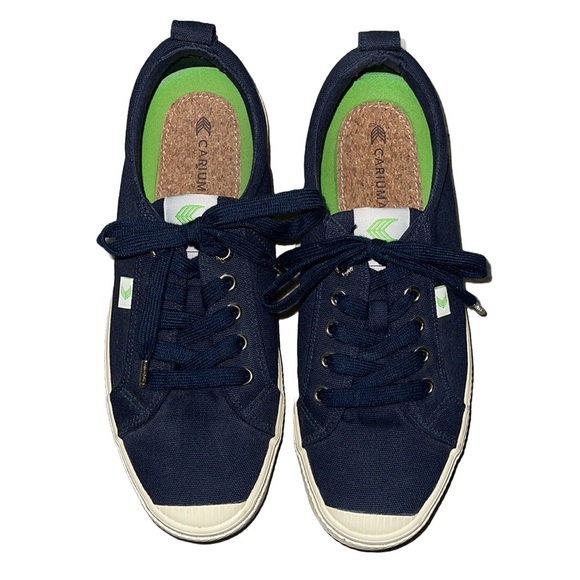 Cariuma Women’s OCA Low Blue Canvas Lace Up Shoe Casual Size 8.5 / Men’s 7 - Picture 2 of 10